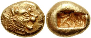 A gold coin from Lydia