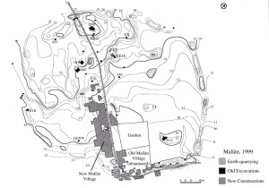 Drawing of the archaeological site of Malyan (Anshan)