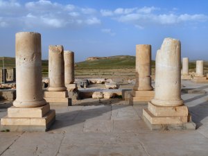 Ruins of one of the palaces in Pasargadae